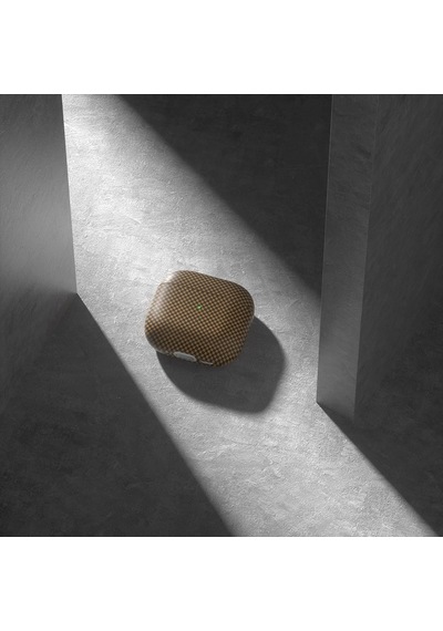 Apple Uyumlu  AirPods 4 Zore Airbag 43 600d Karbon Fiber Kulaklık Kılıfı Gold