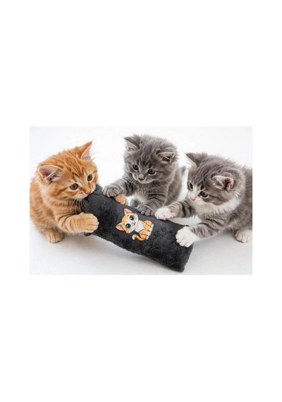 Kedi Köpek Hışırtılı Sesli Oyuncak Kadife Evcil Hayvan Oyun Oyuncağı Gri