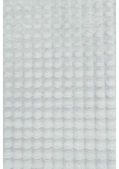 Raschel Carpet Balat Halı Kaymaz Taban Yıkanabilir Bubble Peluş Banyo Paspası Beyaz