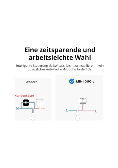 Mını Duo-l Zigbee Akıllı Anahtar Nötr Tel Yok, Zigbee 3.0, Çift Kanal, Kompakt Tasarım, Alexa İle Çalışır, Google Home
