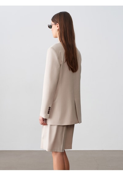 Dilvin 60792 Blazer Ceket-bej Bej