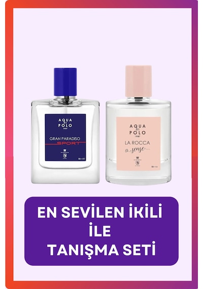 La Rocca Sense Ve Gran Paradiso Sport Kadın Erkek 2'li 50 Ml Edp Parfüm Seti