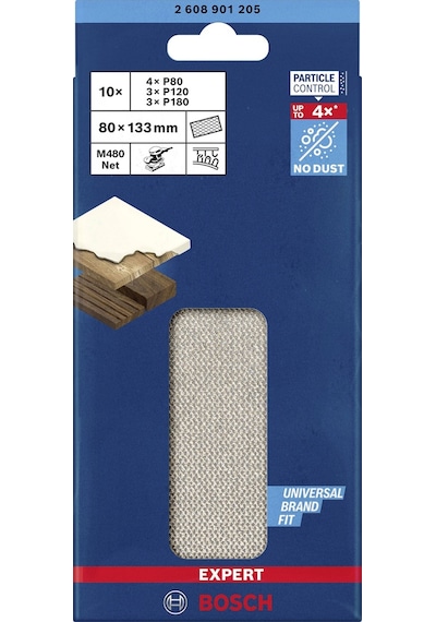 Bosch Expert M480 Ağ Zımpara Seti 80x133 MM 10'lu -2608901205