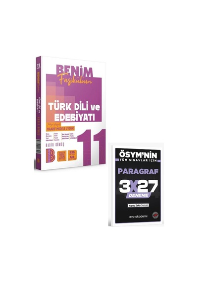 Benim Hocam 2027 11. Sınıf Türk Dili Ve Edebiyatı Maarif Model Benim Fasikülüm+evp Akademi Paragraf
