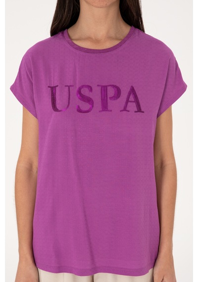 U.S. Polo Assn. Kadın Menekşe Bisiklet Yaka Tişört 50300777-VR037