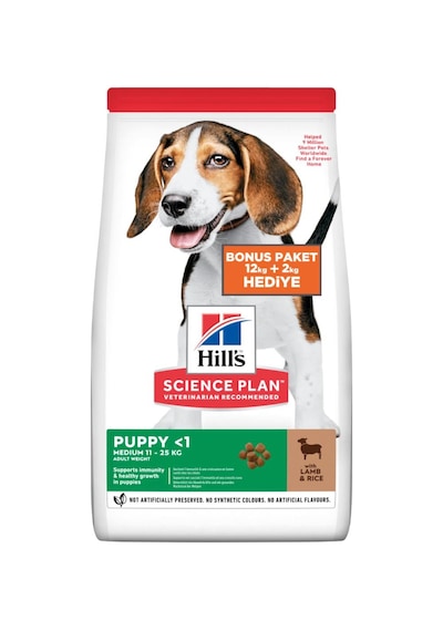 Hill's Sp Kuzulu Ve Pirinçli Orta Irk Yavru Köpek Maması 12 + 2 KG