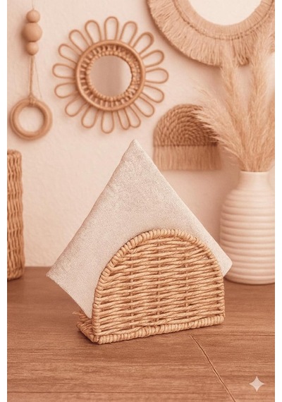 Boho El Yapımı Rattan Peçetelik - Masa Üstü Ve Mutfak İçin Doğal Hasır Peçete Tutucu, Bohem Ev Dekoru, Yarım Ay Tasarım Dikey Peçete Standı Çok Renkli Boho El Yapımı Rattan Peçetelik - Masa Üstü Ve Mutfak İçin Doğal Hasır Peçete Tutucu, Bohem Ev Dekoru, Yarım Ay Tasarım Dikey Peçete Standı Çok Renkli