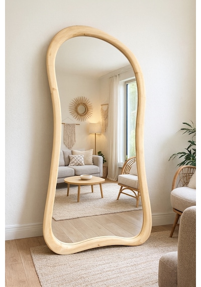 Enc Home Lauma Naturel Ayaklı Ağaç Boy Aynası 180x80 Çok Renkli