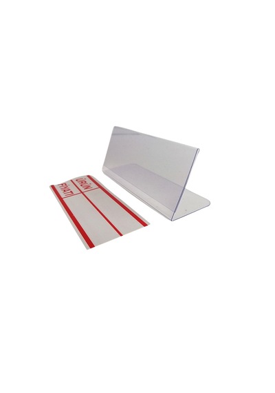 10 Adet Standlı Etiket Seti 10x4 Cm Silinebilir Ayaklı Vitrin