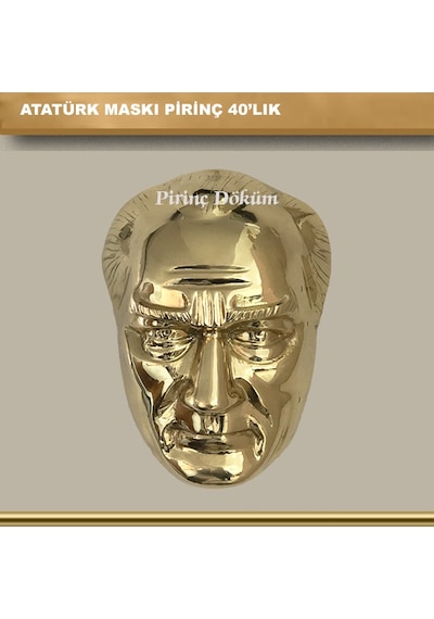 Atatürk Maskı Pirinç 40 Cm