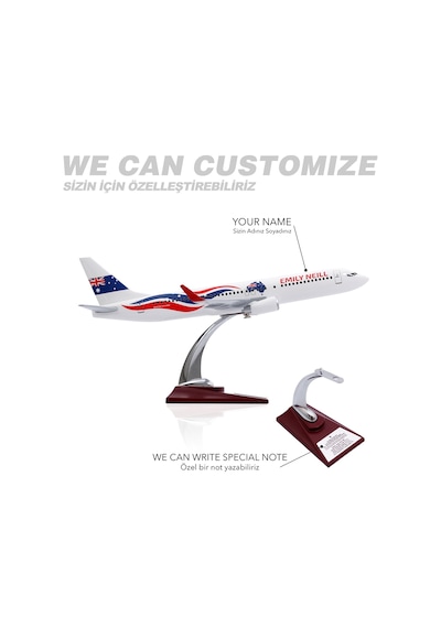 Zekupp - Maket Uçak - Boeing 737-800 1/100 - AVUSTRALYA ÖZEL TASARIM Model Uçak