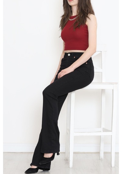 Mokashopin - İspanyol Paça Kot Pantolon Siyah1 - 17274.1431. 001