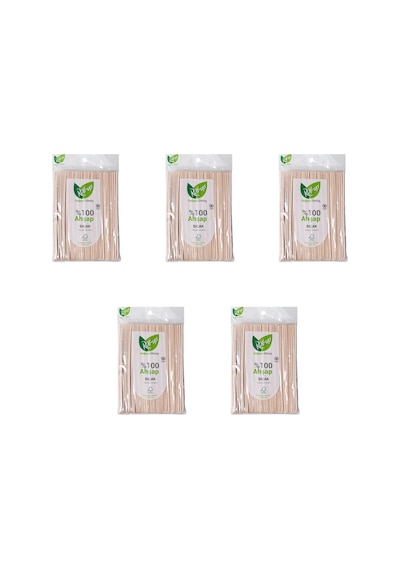 Roll-up Doğaya Dönüş Ekolojik Doğal Doğa Dostu %100 Ahşap Bıçak - 16 Cm. - 50'li 5 Paket Ahşap