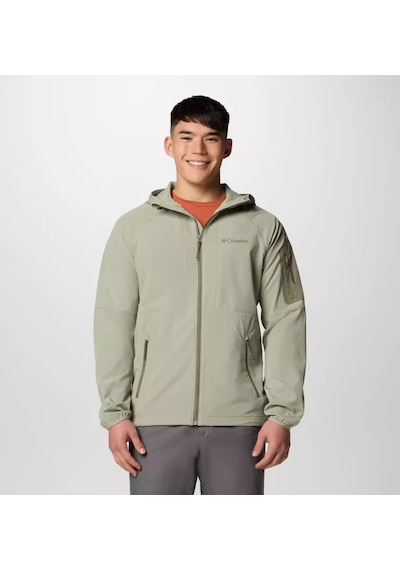 Columbia Men's Tall Heights Iı Hooded Softshell Hiking Jacket Wo0923 Yeşil