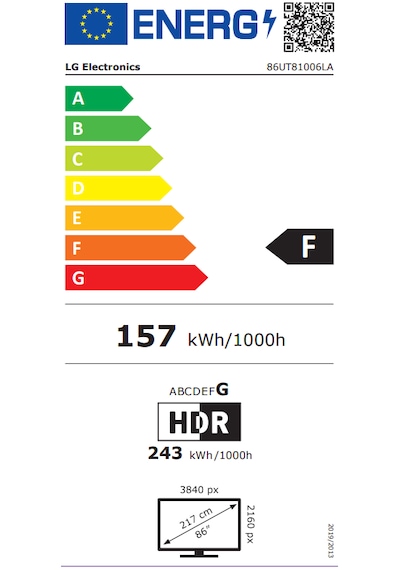 LG 86UT81006LA 86"  4K Ultra HD Smart LED TV