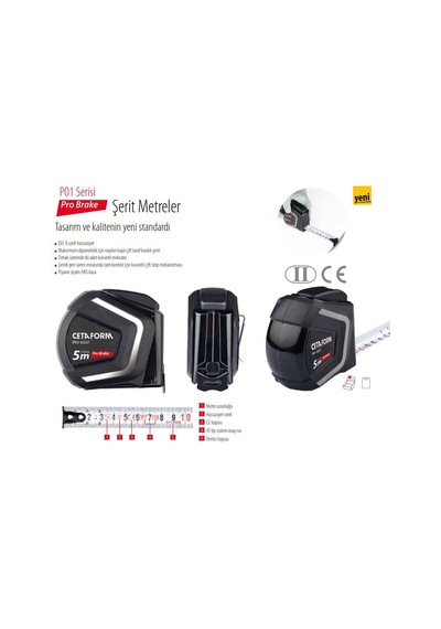 Ceta Form P01-0522 Pro Brake Şerit Metre 5 Mt x 22 Mm