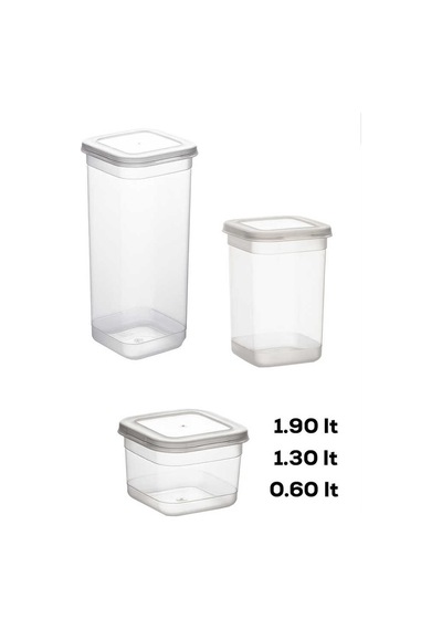 Porsima 433-4 Kare Etiketli Gıda Erzak Baharat Saklama Kabı 24 Lü