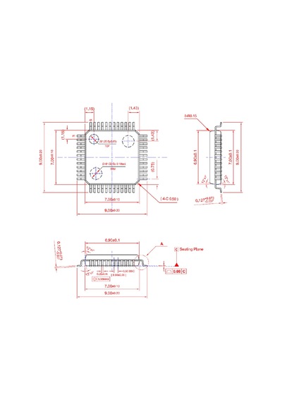 W5500 Ethernet Haberleşme Entegresi İnternet 48 Pin Lqfp Spı 10/100 Ethernet Mac Tcp Udp Icmp Ipv4