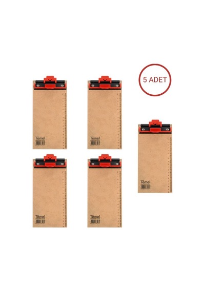 Temel 1/3 A4 Ahşap Sekreterlik Otomatik Mekanizmalı Kalem Tutma Aparatlı 5li Set