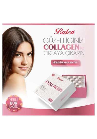 Balen Collagen Kollajen Hidrolize Tip 1 800 MG 60 Tablet 3 Adet