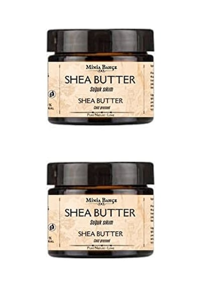 Soğuk Sıkım Shea Butter Karite Yağı%100 Doğal &amp Saf 50 Ml, 2 Adet 0.3 ML