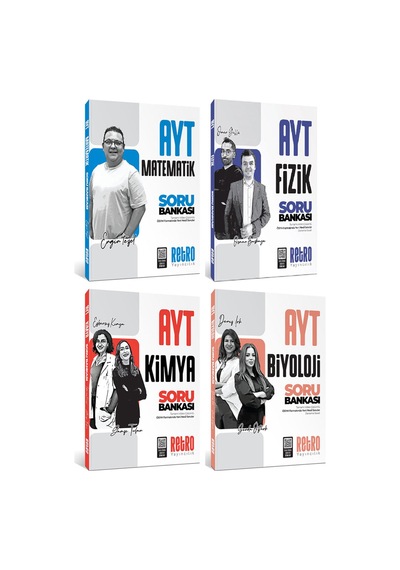 2026 Model Ayt Sayısal Soru Bankası Seti Matematik Fizik Kimya Biyoloji 4lü Set Retro Yayınları