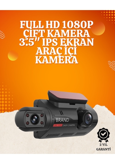 Wifi Destekli Araç Kamerası - 3 İnç Ekran, 1080p Ön Ve 720p İç Kamera