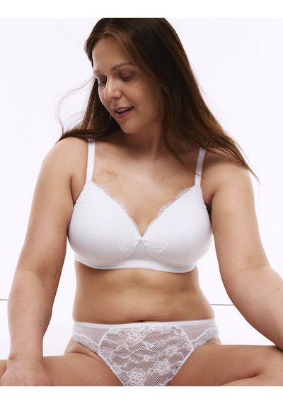 Marks & Spencer Dantel Detaylı Sütyen T33001837 Beyaz