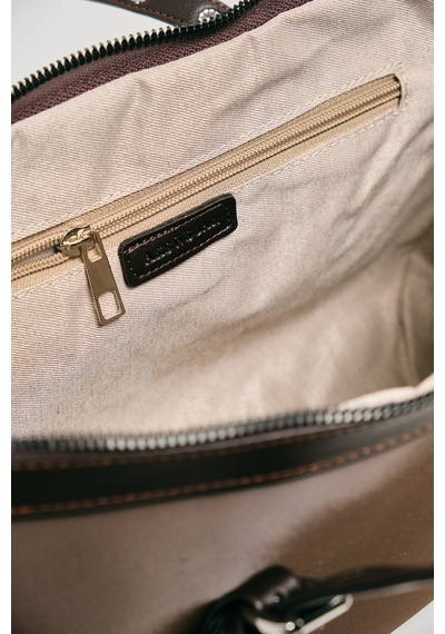 K&S Kemer Detaylı Mini Tote Çanta Kahve