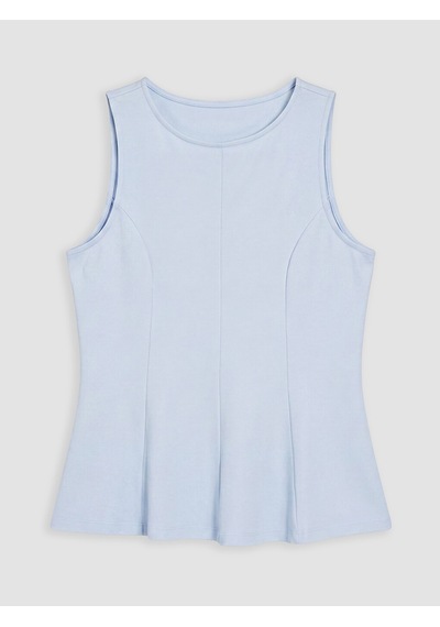 Lcwaıkıkı Curve Mavi Büyük Beden Fırfırlı Peplum Bluz