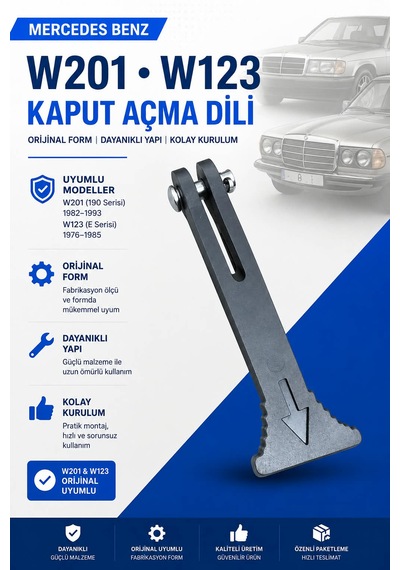 Mercedes W201, W123 Kaput Açma Dili