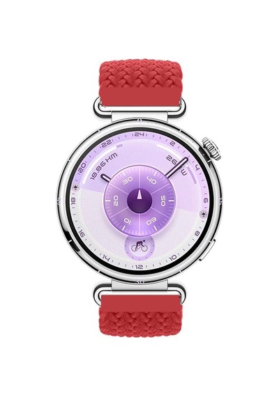 Sneezy Huawei Watch Gt6 41mm İle Uyumlu Metal Klips Solo Fiberlink Kumaş Örgü Kordon