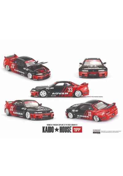 Mini Gt Kaido House Nissan Skyline Gt-r R33 Kaido Works Advan 191 1/64