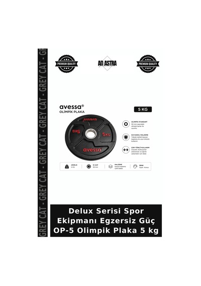 Delux Serisi Spor Ekipmanı Egzersiz Güç Op-5 Olimpik Plaka 5 Kg