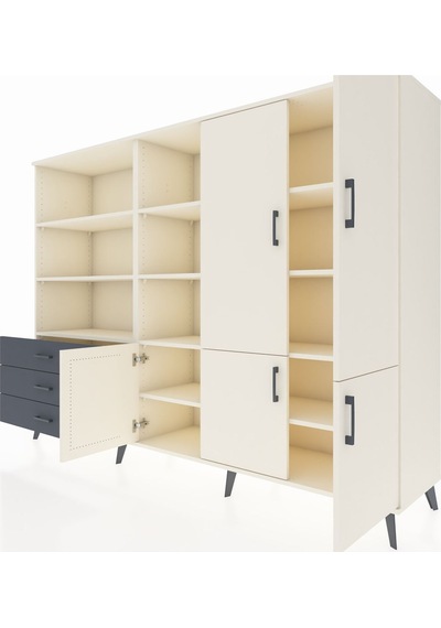 Hyperion Dolap 11 Raflı 3 Çekmeceli 5 Kapaklı 220x44x163 Aytaşı-a Aytaşı-aytaşı/antrasit Hyperion Dolap 11 Raflı 3 Çekmeceli 5 Kapaklı 220x44x163 Aytaşı-a Aytaşı-aytaşı/antrasit