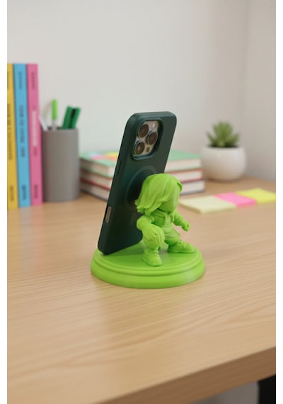 Noker Basketbolcu Telefon Tutucu Masaüstü Telefon Standı Yeşil