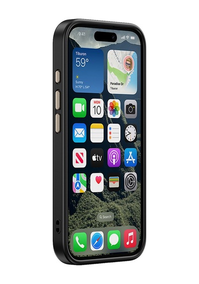 Apple iPhone Uyumlu 16 Plus Kılıf Karbon Görünümlü Magsafe Kamera Yükseltili Desenli Silikon Pazarplus Siyah-Yeşil