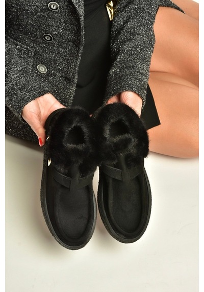 Fox Shoes Z380576302 Siyah Süet Yapay Kürklü Kadın Bot Fox Shoes Z380576302 Siyah Süet Yapay Kürklü Kadın Bot