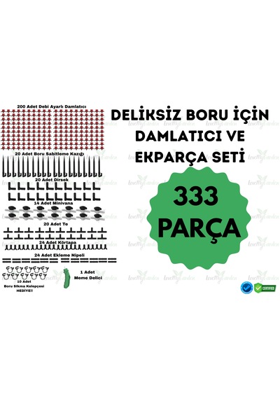 Lovemygarden Deliksiz Damla Sulama Borusu İçin Hazır Xxl Set
