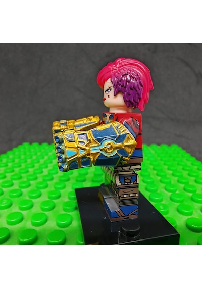 Myminitoys Lol Arcane Anime Mini Figür Violet -ahşap X-225