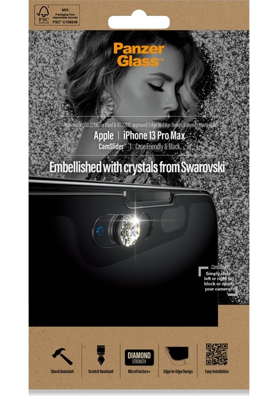 Panzerglass Apple Uyumlu iPhone 13 Pro Max - Embellished W. Crystals From Swarovski Edge-to-edge Ekran Koruyucu
