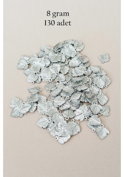 Oya Abiye Bileklik Kolye Pleksi Metalik Plastik Pul Gümüş Renk 8 Gram 130 Adet - Bnc507