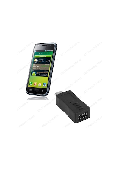 Micro Usb Erkek To Mini Usb Dişi Veri Şarj Çevirici Adaptör