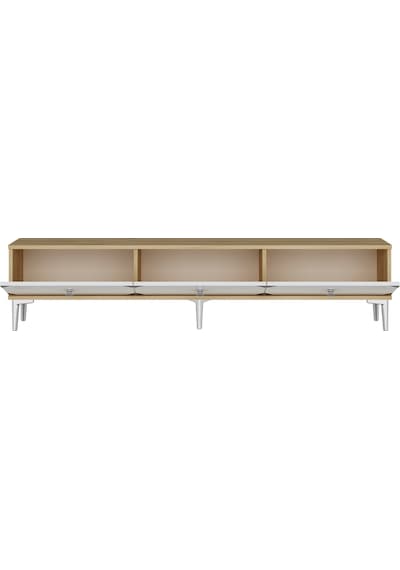 Tsa1897dbs Alfa Tv Sehpası Safirmeşe-beyaz-silver 180cm