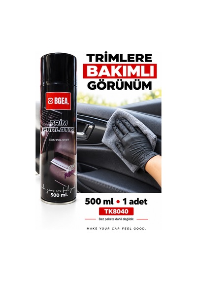 Bgea Trim Parlatıcı Sprey 500 Ml Plastik Ve Vinil Yüzey Bakımı Trim Polisher