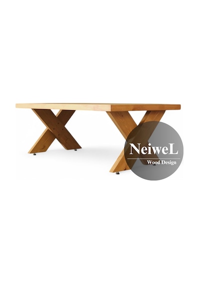 Neiwel Rahze Doğal Ahşap Sehpa-70-200 Açık Ceviz