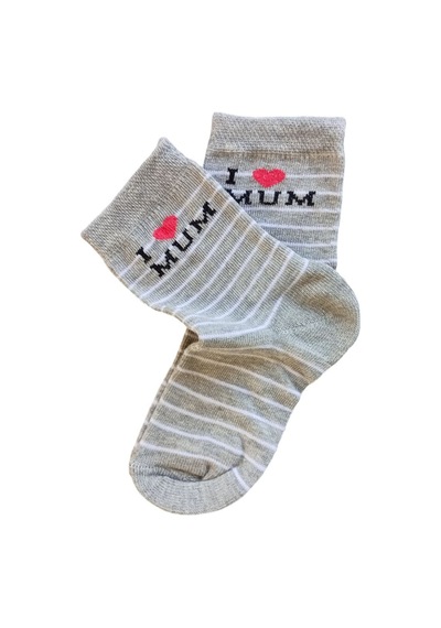 Butik Kız Çocuk 4 Adet I Love Mum Yazılı Soket Çorap 0 -1,1-2,3-4 Yaş