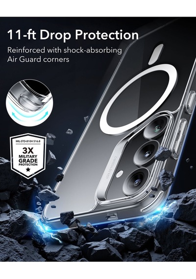 Esr Samsung Uyumlu S25 Plus Halolock Magsafe Classic Hybrid Silikon Kılıf Şeffaf Multicolor