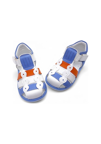 Beebron Ortopedik Erkek Bebek Ve Çocuk Sandaleti Ebgcm2406 Beyaz Mavi Turuncu Beebron Ortopedik Erkek Bebek Ve Çocuk Sandaleti Ebgcm2406 Beyaz Mavi Turuncu