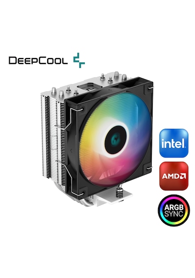 Deepcool Ag400 V5 Argb Black İşlemci Soğutucu, Amd Ve Intel Uyumlu, 120mm Kule Tipi Hava Soğutma, 12 Cm Hava Soğutucu, Tdp 220w, Siyah Siyah - Argb